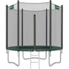 Kindertrampolin mit Sicherheitsnetz STR061C01, Ø 183 cm, schwarz/grün