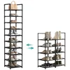 SONGMICS Schuhregal Schuhablage, 10 Ebenen, für 20 Paar Schuhe und Sti...