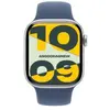 Apple Watch Series 10 GPS 46mm Aluminium silber Sportarmband denim S/M