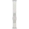 Apple Nike Sportarmband (45 mm, Fluorelastomer), Uhrenarmband, Weiss