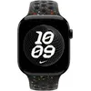 Apple Nike Sport Band (46 mm, Fluoroelastomer), Uhrenarmband, Schwarz