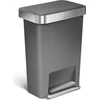 Rechteckiger Abfalleimer - Kunststoff - 45L - Grau - Simplehuman