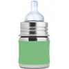 Purakiki Babyflasche 125 ml mit Silikon-Sleeve moss 1 ct
