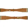 WHOOP 5.0 LeatherLuxe Tapered Band Braun/Gold S/M