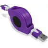 ReTrak Cable USB - micro USB 1m Retractable (Mauve) (1 m, USB 2.0), US...