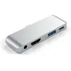 Satechi Mobile Pro (USB-C, 4 Ports), Dockingstation + USB Hub, Silber