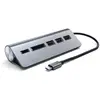 Satechi Type-C Aluminium USB Hub & Card Reader space gray