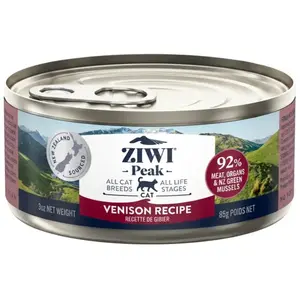 ZIWI Peak: Feuchtfutter für Katzen - Hirsch Rezept | 85g Dosenfleisch mit hochwertigem Wildprotein aus Neuseeland