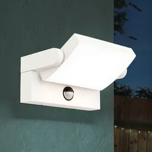 LED-Außenwandleuchte Ginger mit Sensor, weiß, IP54