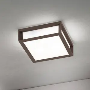 Außenleuchte Henry, corten, Alu-Druckguss, E27, IP44