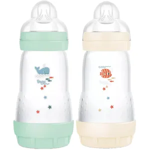MAM 2 Babyflaschen Easy Start  2 Monate und Mehr Durchfluss 2 (Farbe : Minze/Baumwolle) 1958.22 cm günstig