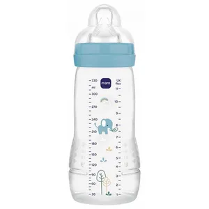 MAM Easy Active Babyflasche  6 Monate und älter Sehr Schneller Nahrungsfluss (Farbe : Blau) 1062.72 cm