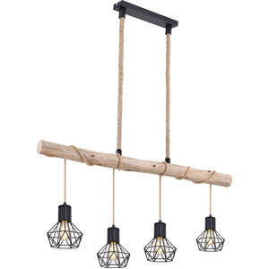 Globo Lighting|Hängeleuchte Metall schwarz, 4x E27