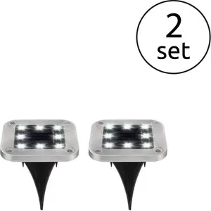 GLOBO 33414Q-2, Edelstahl, Kunststoff, III, IP44, LED, 0,1 W, 3 V