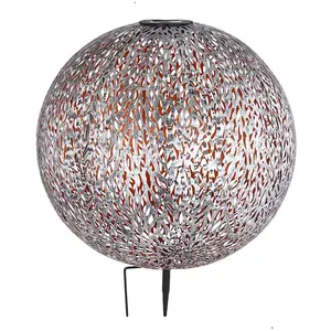 LED Gartenlampe, schwarz, Erdspitz mit Kugel, antik, IP44