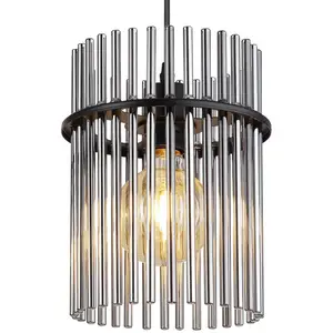GLOBO Hängelampe Gorley, rauch/schwarz, 4-flg., 110 cm, Glas, E27 günstig