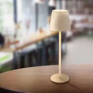 LED-Akku-Tischlampe Vannie, sandfarben, Höhe 36 cm, IP44