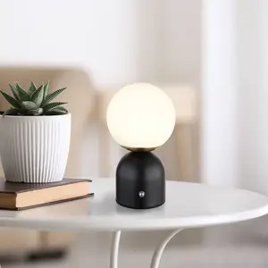Globo LED-Akku-Tischlampe Julsy, schwarz, Höhe 21 cm, Metall, CCT günstig