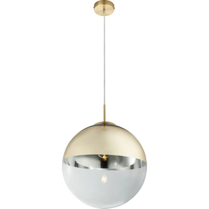 Globo Lighting Hängeleuchte Metall goldfarben, Glas transparent, goldf...