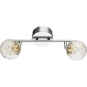 Globo Lighting LED Strahler Metall verchromt, 2x LED