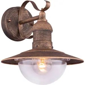 Außenwandleuchte Linda mit Vintage-Rost-Optik