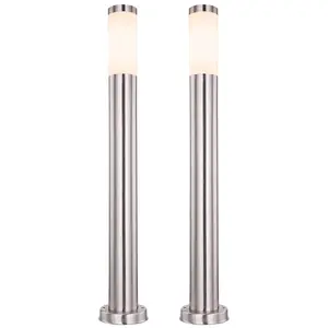 2er Set LED Stehleuchte für den Außenbereich aus Edelstahl