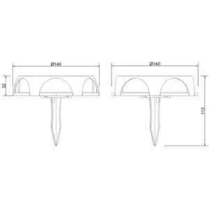 LED-Solarleuchte 36506, Erdspieß, Wandleuchte, schwarz, Alu