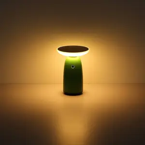 LED-Solar-Tischleuchte 36625, weiß, Metall, 23 cm, dimmbar