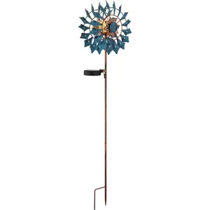 GLOBO 36572 Solarleuchte Metall goldfarben antik, LED