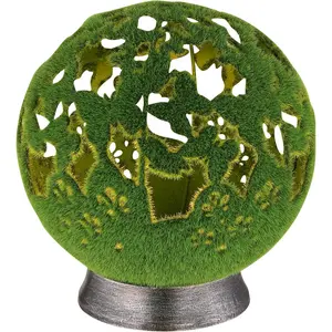 Globo Solarleuchte Metall Silbergrau, 1Xled LED Solarleuchte 0,06W IP4...