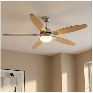 GLOBO LIGHTING Deckenventilator, Deckenventilator AZURA mit Zugschalter aus Metall und Nickel günstig