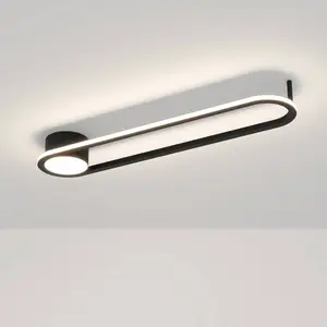 EGLO LED-Deckenlampe COLLECORVINO, schwarz, Länge 50 cm, CCT