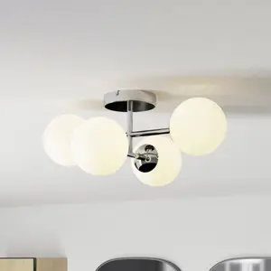 EGLO Deckenlampe CASTROVIDO, chrom, 48 cm 4-flg. IP44 G9-LED