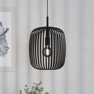EGLO Hängeleuchte Romazzina, schwarz, Ø 33 cm, Metall, E27 günstig