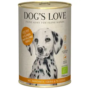 Dog´s Love Bio-nassfutter Mit Pute Für Hunde 400g