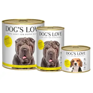 Dog´s Love Nassfutter Mit Hühnchen Für Ausgewachsene Hunde 200g