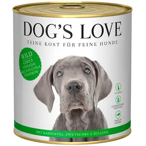 Dog´s Love Nassfutter Mit Hirsch Für Ausgewachsene Hunde 800g