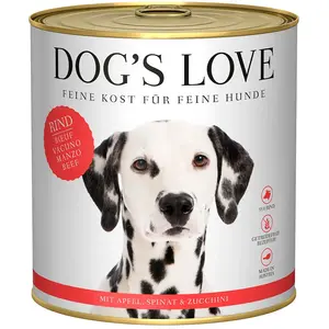 Dog´s Love Nassfutter Mit Rindfleisch Für Ausgewachsene Hunde 800g
