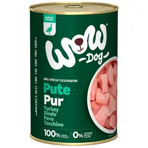 Wow Dog Hundefutter Nassfutter Pute 400g