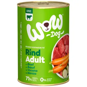 Wow Dog Nassfutter Mit Rindfleisch Für Ausgewachsene Hunde 400g