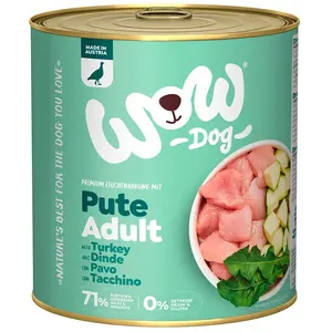 Wow Dog Nasses Hundefutter Für Erwachsene Hunde Mit Truthahn 800g
