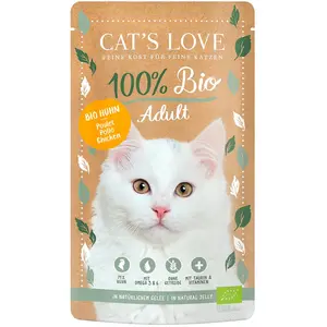 Cat´s Love Nassfutter Für Ausgewachsene Katzen Mit Huhn 100g