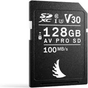 Angelbird SD Card AV PRO 128GB V30 (128 GB, SDXC, UHS-I), Speicherkarte, Schwarz