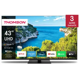 Thomson 43 Zoll (109cm) 4K Ultra HD Smart Google TV, Wi-Fi, Dolby Audio, HDR10, Bluetooth 5.1, Triple-Tuner, HDMI, CI+, Panel - 43UG5C14 günstig