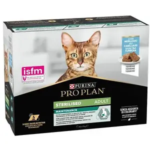 Purina Pro Plan Sterilised Katzenfutter Mit Kabeljau 75g 10 Einheiten