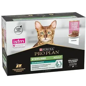 Purina Pro Plan Multi Sterilized Lachs Thunfisch Katzen Snack 85g 12 E...