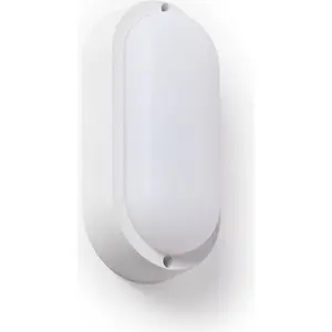 LEDKIA LED Deckenleuchte 15W Oval für Außen 85x173 mm IP65 Weiß 3000K ...