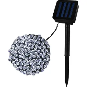 LED Girlande Solar Außen Kabel 22m 3000K Warmweiß