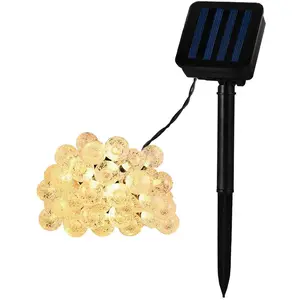 LED-Girlande Solar Aussen 30 Kugeln 5m 3000K Warmweiß