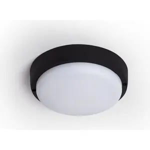 TECHBREY LED-Deckenleuchte 25W Rund für Aussen Ø175 mm IP65 Schwarz 30...